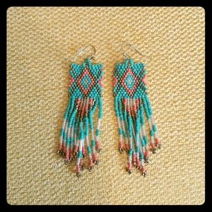 Boho Seed Bead Fringe Earrings